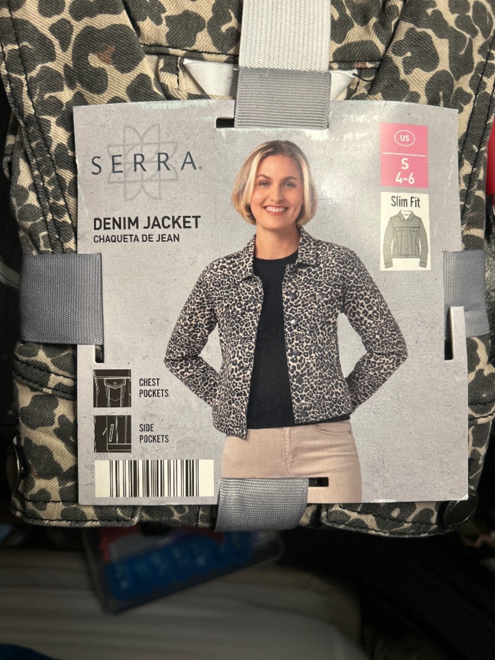 Leopard denim jacket